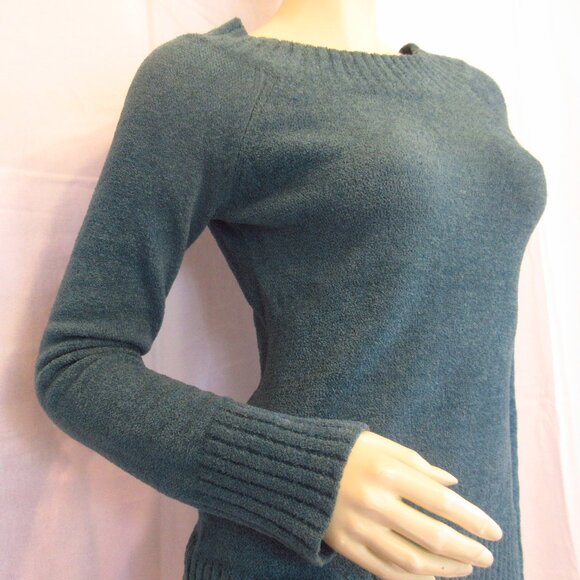 Vintage Y2K Wet Seal Teal Knit Sweater Top M Preppy Academia Retro Chic Corpcore - Picture 6 of 15